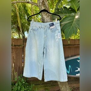 Old Navy Baggy Wide Leg High Waist Culotte Jeans Size 4 NWT
